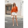 image:imageZeagoo Blouses for Women Long Sleeve Button Down Shirts Dressy Casual Collared Tops Business Work OutfitsOrange