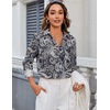 image:imageZeagoo Blouses for Women Long Sleeve Button Down Shirts Dressy Casual Collared Tops Business Work OutfitsPaisley Blue