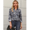 image:imageZeagoo Blouses for Women Long Sleeve Button Down Shirts Dressy Casual Collared Tops Business Work OutfitsPaisley Blue