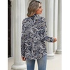 image:imageZeagoo Blouses for Women Long Sleeve Button Down Shirts Dressy Casual Collared Tops Business Work OutfitsPaisley Blue