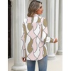 image:imageZeagoo Blouses for Women Long Sleeve Button Down Shirts Dressy Casual Collared Tops Business Work OutfitsPink Print