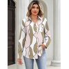 image:imageZeagoo Blouses for Women Long Sleeve Button Down Shirts Dressy Casual Collared Tops Business Work OutfitsPink Print