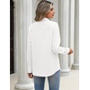 image:imageZeagoo Blouses for Women Long Sleeve Button Down Shirts Dressy Casual Collared Tops Business Work OutfitsWhite