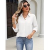 image:imageZeagoo Blouses for Women Long Sleeve Button Down Shirts Dressy Casual Collared Tops Business Work OutfitsWhite