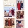 image:imageZeagoo Fall Dresses for Women Long Sleeve Midi Dress Casual A Line Dresses 2026 Pleated Flare Dress with PocketsDeep Green Floral