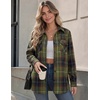 image:imageZeagoo Flannel Shirt Women Plaid Button Down Shackets Long Sleeve Fall Tops  Cotton Brushed Flannel Shirts Lightweight Loose Fit Blouse Business Casual Office Outfits 2026 Fashion Summer Western ClothesGw378