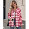 image:imageZeagoo Flannel Shirt Women Plaid Button Down Shackets Long Sleeve Fall Tops  Cotton Brushed Flannel Shirts Lightweight Loose Fit Blouse Business Casual Office Outfits 2026 Fashion Summer Western ClothesGz192