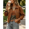 image:imageZeagoo Womens Casual Shirts Long Sleeve Tops Soft Crewneck Tshirts Basic Tee Business Workout Outfit 2026 Fall ClothesZ Stripes Brown 398
