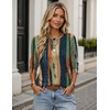 image:imageZeagoo Womens Casual Shirts Long Sleeve Tops Soft Crewneck Tshirts Basic Tee Business Workout Outfit 2026 Fall ClothesZ Stripes Multicolor 289