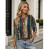image:imageZeagoo Womens Casual Shirts Long Sleeve Tops Soft Crewneck Tshirts Basic Tee Business Workout Outfit 2026 Fall ClothesZ Stripes Multicolor 289