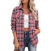 image:imageZeagoo Flannel Shirt Women Plaid Button Down Shackets Long Sleeve Fall Tops  Cotton Brushed Flannel Shirts Lightweight Loose Fit Blouse Business Casual Office Outfits 2026 Fashion Summer Western ClothesAgz720