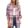 image:imageZeagoo Flannel Shirt Women Plaid Button Down Shackets Long Sleeve Fall Tops  Cotton Brushed Flannel Shirts Lightweight Loose Fit Blouse Business Casual Office Outfits 2026 Fashion Summer Western ClothesAgw298