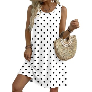 image:imageZeagoo Summer Dresses for Women 2026 Sleeveless Casual Floral Tshirt Sundress with Pockets Loose Tank Beach DressJh592