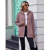 image:imageZeagoo Hoodie for Women Hooded Sweatshirt Button Hoodies With Pockets Comfy Fleece Jackets 2026 Fashion S3XLAsh Pink