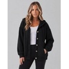 image:imageZeagoo Hoodie for Women Hooded Sweatshirt Button Hoodies With Pockets Comfy Fleece Jackets 2026 Fashion S3XLBlack