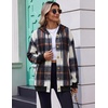 image:imageZeagoo Hoodie for Women Hooded Sweatshirt Button Hoodies With Pockets Comfy Fleece Jackets 2026 Fashion S3XLBlack Plaid