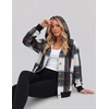 image:imageZeagoo Hoodie for Women Hooded Sweatshirt Button Hoodies With Pockets Comfy Fleece Jackets 2026 Fashion S3XLBlack Plaid