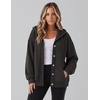 image:imageZeagoo Hoodie for Women Hooded Sweatshirt Button Hoodies With Pockets Comfy Fleece Jackets 2026 Fashion S3XLDark Gray