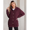 image:imageZeagoo Hoodie for Women Hooded Sweatshirt Button Hoodies With Pockets Comfy Fleece Jackets 2026 Fashion S3XLDark Red