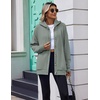 image:imageZeagoo Hoodie for Women Hooded Sweatshirt Button Hoodies With Pockets Comfy Fleece Jackets 2026 Fashion S3XLGraygreen