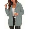 image:imageZeagoo Hoodie for Women Hooded Sweatshirt Button Hoodies With Pockets Comfy Fleece Jackets 2026 Fashion S3XLGraygreen