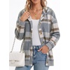 image:imageZeagoo Hoodie for Women Hooded Sweatshirt Button Hoodies With Pockets Comfy Fleece Jackets 2026 Fashion S3XLGreybrown Plaid
