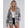 image:imageZeagoo Hoodie for Women Hooded Sweatshirt Button Hoodies With Pockets Comfy Fleece Jackets 2026 Fashion S3XLGreybrown Plaid