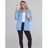 image:imageZeagoo Hoodie for Women Hooded Sweatshirt Button Hoodies With Pockets Comfy Fleece Jackets 2026 Fashion S3XLLight Blue