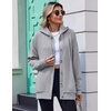 image:imageZeagoo Hoodie for Women Hooded Sweatshirt Button Hoodies With Pockets Comfy Fleece Jackets 2026 Fashion S3XLLight Gray