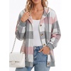 image:imageZeagoo Hoodie for Women Hooded Sweatshirt Button Hoodies With Pockets Comfy Fleece Jackets 2026 Fashion S3XLPink Plaid