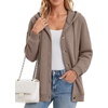 image:imageZeagoo Hoodie for Women Hooded Sweatshirt Button Hoodies With Pockets Comfy Fleece Jackets 2026 Fashion S3XLTea Ash