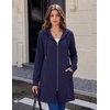 image:imageZeagoo Hoodies for Women Fall Zip up Jacket with Pocket 2026 S3XL  Womens Zip up HoodiesTunic Sweatshirts for WomenCasual Jacket for WomenDeep PocketsSpecial Zip DesignWomen Fall ClothesNavy Blue
