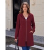 image:imageZeagoo Hoodies for Women Fall Zip up Jacket with Pocket 2026 S3XL  Womens Zip up HoodiesTunic Sweatshirts for WomenCasual Jacket for WomenDeep PocketsSpecial Zip DesignWomen Fall ClothesRed
