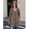 image:imageZeagoo Hoodies for Women Fall Zip up Jacket with Pocket 2026 S3XL  Womens Zip up HoodiesTunic Sweatshirts for WomenCasual Jacket for WomenDeep PocketsSpecial Zip DesignWomen Fall ClothesLeopard Print