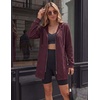 image:imageZeagoo Hoodies for Women Fall Zip up Jacket with Pocket 2026 S3XL  Womens Zip up HoodiesTunic Sweatshirts for WomenCasual Jacket for WomenDeep PocketsSpecial Zip DesignWomen Fall ClothesDark Red