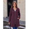 image:imageZeagoo Hoodies for Women Fall Zip up Jacket with Pocket 2026 S3XL  Womens Zip up HoodiesTunic Sweatshirts for WomenCasual Jacket for WomenDeep PocketsSpecial Zip DesignWomen Fall ClothesDark Red