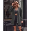 image:imageZeagoo Hoodies for Women Fall Zip up Jacket with Pocket 2026 S3XL  Womens Zip up HoodiesTunic Sweatshirts for WomenCasual Jacket for WomenDeep PocketsSpecial Zip DesignWomen Fall ClothesDark Grey