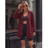 image:imageZeagoo Hoodies for Women Fall Zip up Jacket with Pocket 2026 S3XL  Womens Zip up HoodiesTunic Sweatshirts for WomenCasual Jacket for WomenDeep PocketsSpecial Zip DesignWomen Fall ClothesRed