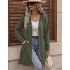 image:imageZeagoo Hoodies for Women Fall Zip up Jacket with Pocket 2026 S3XL  Womens Zip up HoodiesTunic Sweatshirts for WomenCasual Jacket for WomenDeep PocketsSpecial Zip DesignWomen Fall ClothesArmy Green