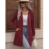 image:imageZeagoo Hoodies for Women Fall Zip up Jacket with Pocket 2026 S3XL  Womens Zip up HoodiesTunic Sweatshirts for WomenCasual Jacket for WomenDeep PocketsSpecial Zip DesignWomen Fall ClothesRed