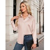 image:imageZeagoo Womens Satin Shirt Silk Button Down Blouses Long Sleeve Loose Tops  Business Casual TopsCollared BlousesLightweight TopsGoing Out TopLadies Elegant BlouseDressy Party TopsFall FashionChampagne