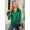 image:imageZeagoo Womens Satin Shirt Silk Button Down Blouses Long Sleeve Loose Tops  Business Casual TopsCollared BlousesLightweight TopsGoing Out TopLadies Elegant BlouseDressy Party TopsFall FashionEvergreen