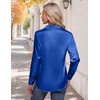 image:imageZeagoo Womens Satin Shirt Silk Button Down Blouses Long Sleeve Loose Tops  Business Casual TopsCollared BlousesLightweight TopsGoing Out TopLadies Elegant BlouseDressy Party TopsFall FashionRoyal Blue