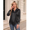 image:imageZeagoo Womens Satin Shirt Silk Button Down Blouses Long Sleeve Loose Tops  Business Casual TopsCollared BlousesLightweight TopsGoing Out TopLadies Elegant BlouseDressy Party TopsFall FashionBlack
