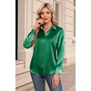 image:imageZeagoo Womens Satin Shirt Silk Button Down Blouses Long Sleeve Loose Tops  Business Casual TopsCollared BlousesLightweight TopsGoing Out TopLadies Elegant BlouseDressy Party TopsFall FashionEvergreen