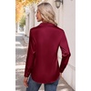 image:imageZeagoo Womens Satin Shirt Silk Button Down Blouses Long Sleeve Loose Tops  Business Casual TopsCollared BlousesLightweight TopsGoing Out TopLadies Elegant BlouseDressy Party TopsFall FashionWine Red