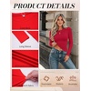 image:imageZeagoo Women Long Sleeve Shirts Slim Fit Going Out Tops Crewneck Basic Tee  Stretchy Fitted Tops for Casual Versatile TShirt Soft Layering Shirts Perfect for Summer and Fall OutfitsRed