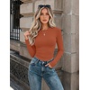image:imageZeagoo Women Long Sleeve Shirts Slim Fit Going Out Tops Crewneck Basic Tee  Stretchy Fitted Tops for Casual Versatile TShirt Soft Layering Shirts Perfect for Summer and Fall OutfitsCaramel