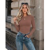 image:imageZeagoo Women Long Sleeve Shirts Slim Fit Going Out Tops Crewneck Basic Tee  Stretchy Fitted Tops for Casual Versatile TShirt Soft Layering Shirts Perfect for Summer and Fall OutfitsTaupe