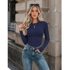image:imageZeagoo Women Long Sleeve Shirts Slim Fit Going Out Tops Crewneck Basic Tee  Stretchy Fitted Tops for Casual Versatile TShirt Soft Layering Shirts Perfect for Summer and Fall OutfitsNavy Blue
